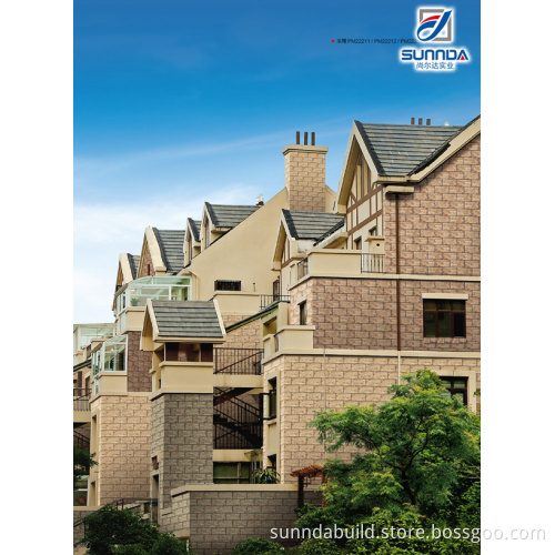 Sunnda 10x30 brick look ceramic tile, wall tile for villa, outdoor stone wall tile